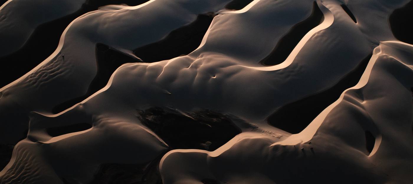 Dunas dos Lençóis ao entardecer